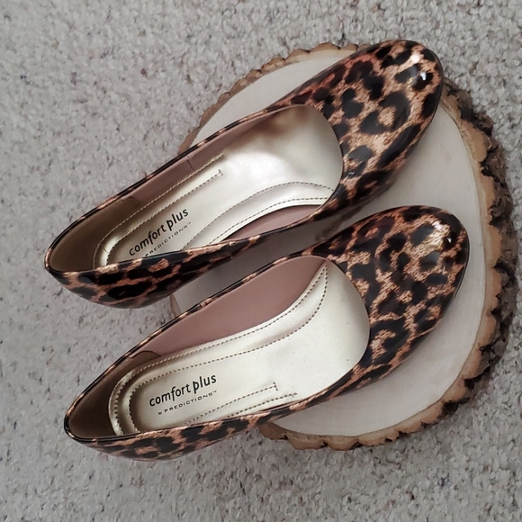 Comfort Plus by Predictions Brown & Black Animal.Print High Heel Shoes Sz 7